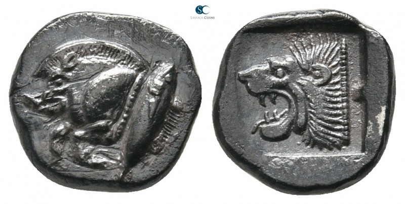 Mysia. Kyzikos circa 480 BC. 
Diobol AR

10 mm., 1,08 g.



very fine