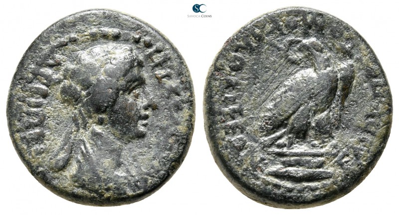 Phrygia. Laodikeia ad Lycum. Agrippina II AD 50-59. 
Bronze Æ

16 mm., 3,61 g...