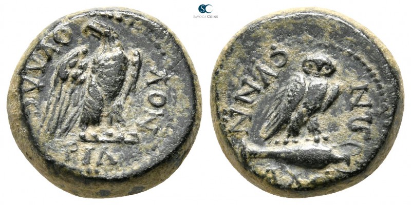 Phrygia. Synnada. Tiberius AD 14-37. 
Bronze Æ

14 mm., 4,16 g.



very f...