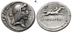 C. Calpurnius Piso L.f. Frugi 67 BC. Rome. Denarius AR