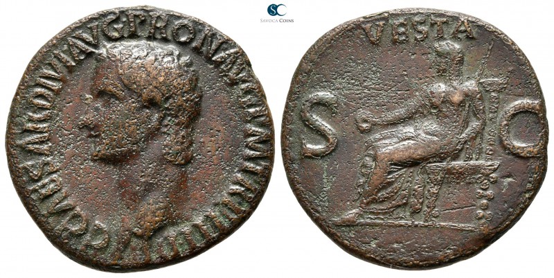 Caligula AD 37-41. Rome
As Æ

27 mm., 10,06 g.



very fine