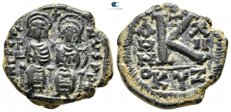 Justin II and Sophia AD 565-578. Cyzicus
Half follis Æ

22 mm., 6,69 g.


...