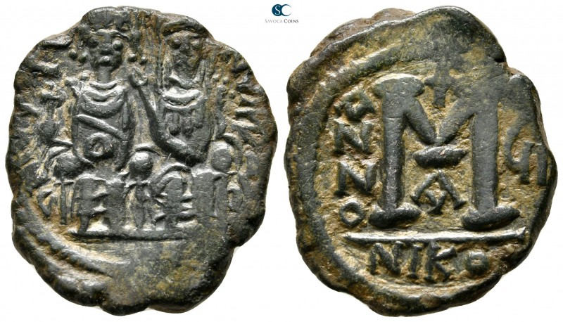 Justin II and Sophia AD 565-578. Nikomedia
Follis Æ

30 mm., 11,71 g.



...