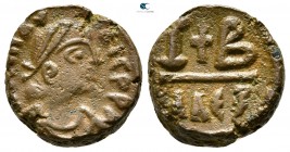 Maurice Tiberius AD 582-602. Alexandria. 12 Nummi AE