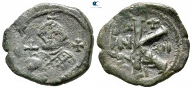 Leontius. 695-698. AD 695-698. Constantinople. Half follis Æ