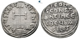 Leo IV the Khazar, with Constantine VI AD 775-780. Constantinople. Miliaresion AR