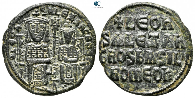 Leo VI with Alexander AD 886-912. Constantinople
Follis Æ

26 mm., 5,31 g.
...