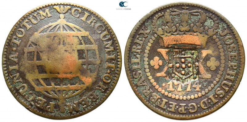 Brazil. AD 1774.
20 Reis 

36 mm., 13,38 g.



nearly very fine
