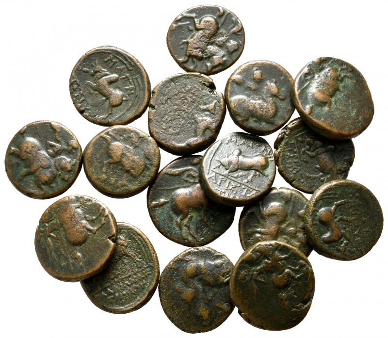 Lot of ca. 16 ancient bronze coins / SOLD AS SEEN, NO RETURN!

very fine