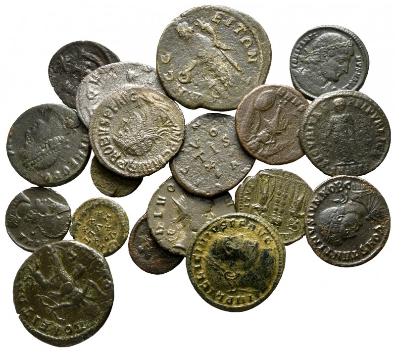 Lot of ca. 19 roman bronze coins / SOLD AS SEEN, NO RETURN!

very fine