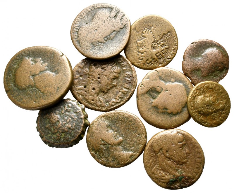 Lot of ca. 10 ancient bronze coins / SOLD AS SEEN, NO RETURN!

fine