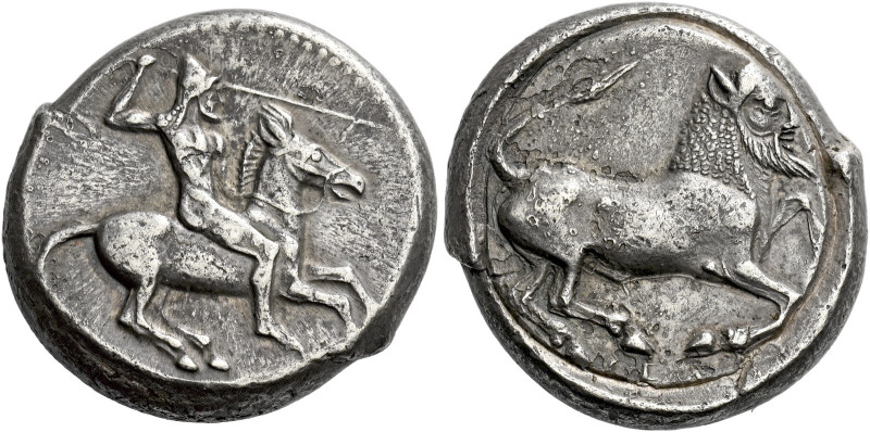* Greek Coins Sicily, Gela 

Tetradrachm circa 475-465, AR 25 mm, 17.34 g. Nak...