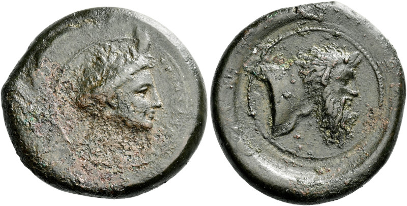 Greek Coins Sicily, Herbessos 

Dilitra or litra circa 340-335, Æ 29 mm, 19.24...