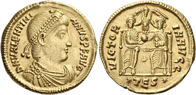 The Roman Empire Valentinian I, 364-375 

Solidus, Thessalonica 364, AV 22 mm,...