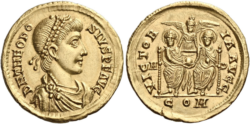 The Roman Empire Theodosius I, 379–385 

Solidus, Mediolanum 383-387, AV 21 mm...