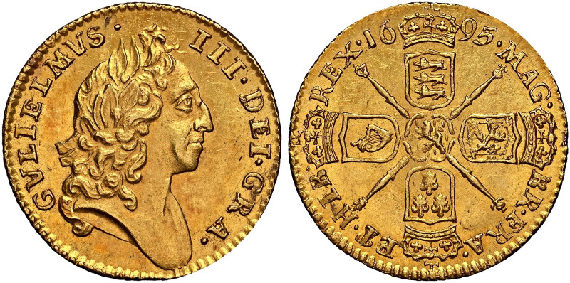 William III, 1694-1702. 

AV Half Guinea, 1695. Laureate bust right, rev. crow...