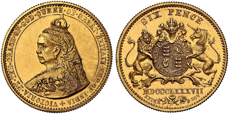Victoria, 1837-1901. 

AV Pattern Sixpence, 1887. By L. C. Lauer for Spink & S...