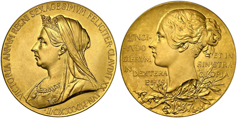 Victoria, 1837-1901. 

AV Diamond Jubilee Medal, 1897. By G. W. de Saulles aft...