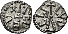 Kings of Northumbria

Aethelred I, 2nd reign, 789-796. AR Sceat, 'Shrine' type, Cuthgils. +L(inverted)REDED around cross, rev. 'Shrine, CVD CLS. 1.0...