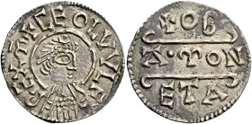 Kings of Mercia

Ceolwulf I, 821-823. AR Penny, Group I, portrait type, Canterbury, Oba. Diademed bust right, +CEOLVVLF REX m, rev. +OBA mONETA on t...