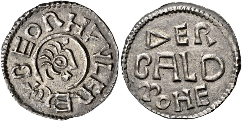 Kings of Mercia

Beornwulf, 823-825. AR Penny, Group I, portrait type, East An...