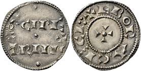 Hiberno-Norse Vikings of York

St. Peter of York coinage, c.905-c.910. AR Penny, Swordless type, phase 1, York. Small cross with pellet centre, +EBO...