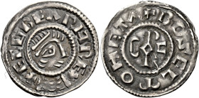Kings of Wessex

Ecgberht, 802-839. AR Penny, Group III (c.828-839), portrait type, Canterbury, Bosel. Diademed bust right, +ECGBEΛRHT REX, rev. Dor...