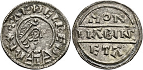 Kings of Wessex

Aethelred I, 865-871. AR Penny, Lunettes type, Liabinc. Diademed bust right, +ΛEÐELRED REX, rev. LIABINC MONETΛ on and between unbr...