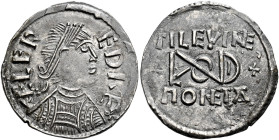 Kings of Wessex

Alfred the Great, 871-899. AR Penny, Third coinage (c.880-899), London Monogram type, Tilewine. Large diademed bust right, +ÆLFRED ...