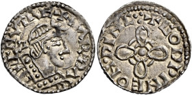 Late Anglo-Saxon

Harthacnut, 1035-1042. AR Penny, Jewel cross type - bust right variety (1036), Winchester, Godwine. Rev. +GODPINE ON. PINC.:. 1.12...