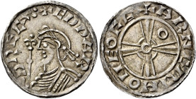 Late Anglo-Saxon

Edward the Confessor, 1042-1066. AR Penny, Expanding cross type, light issue (1050-1051), York, Arngrim. Rev. with annulet in one ...