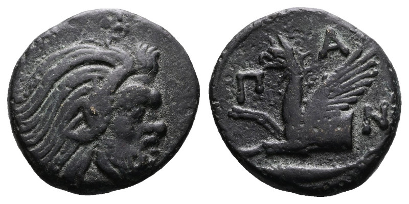 Kimmerian Bosporos. Pantikapaion, ca. 310-304/3 BC. Bronze (19.2 mm, 5.81 g). He...