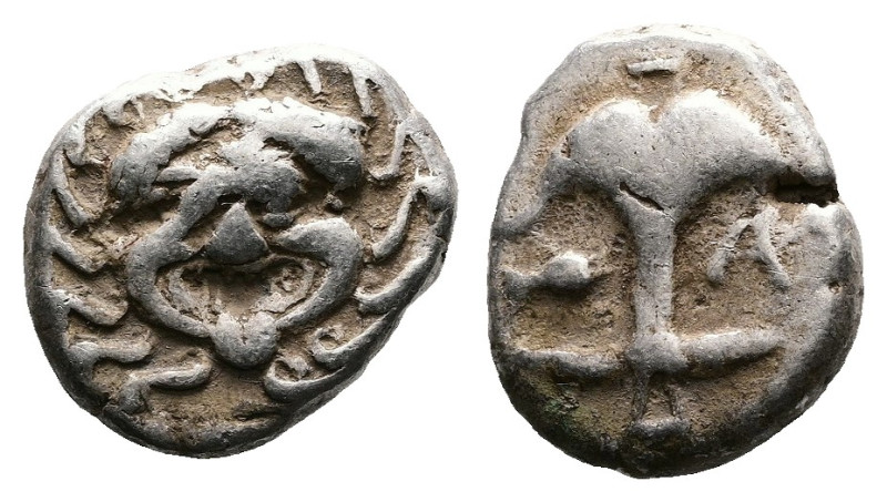 Thrace. Apollonia Pontica, circa 470-435 BC. Silver Drachm (14.3 mm, 3.42 g.). F...