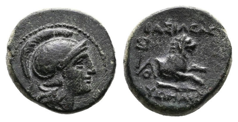 Thrace, kings. Lysimachos, 305-281 BC. Bronze (14.4 mm, 3.05 g.). Lysimacheia mi...