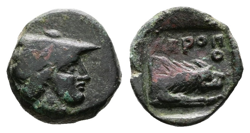 Macedon, kings. Aeropos, 398/7–395/4 BC. Bronze (13.3 mm, 2.28 g.). Aigai mint. ...