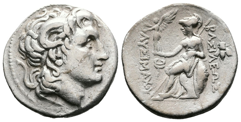 Macedon, kings. Lysimachos, 305-281 BC. Silver Tetradrachm (30.6 mm, 16.67 g.). ...