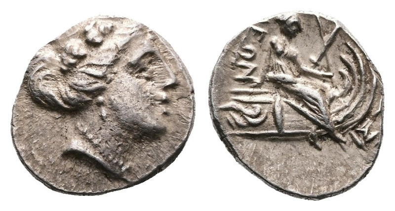 Euboea. Histiaia, circa 181-141 BC. Silver Tetrobol (13.4 mm, 1.98 g.). Wreathed...