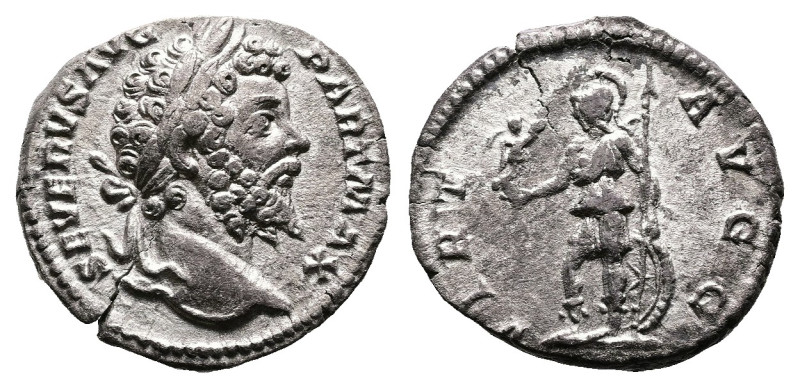 Septimius Severus, AD 193 – 211. AR Denarius (18 mm, 2.12 g.). Rome mint, AD 200...