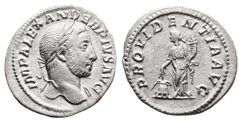 Severus Alexander, AD 231-235. Silver Denarius (19 mm, 2.83 g.). Rome. IMP ALEXA...