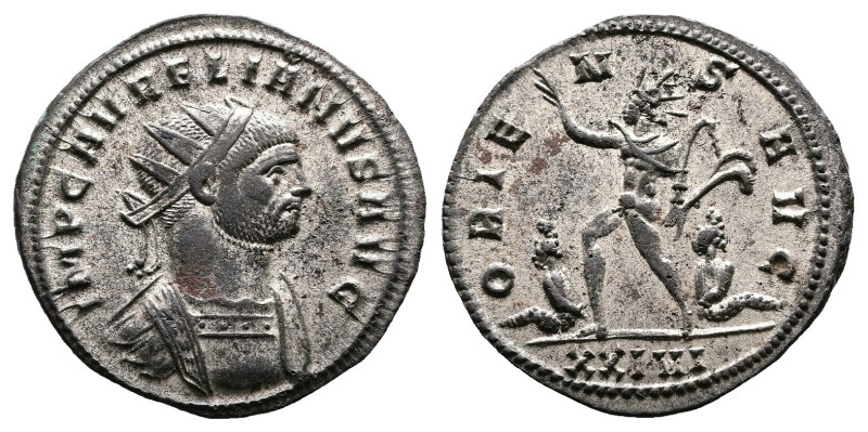 Aurelian, AD 270-275. Silvered Bronze Antoninianus. (23 mm, 3.34 g.). Siscia. IM...