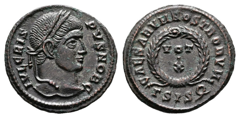 Crispus, AD 321-324. Bronze (19,33 mm, 3.14 m). Follis. Siscia. IVL CRISPVS NOB ...