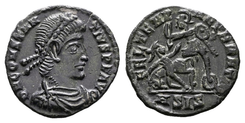 Constantius II, AD 348-351. Bronze Centenionalis.(18 mm, 2.08 g.). Siscia. DN CO...