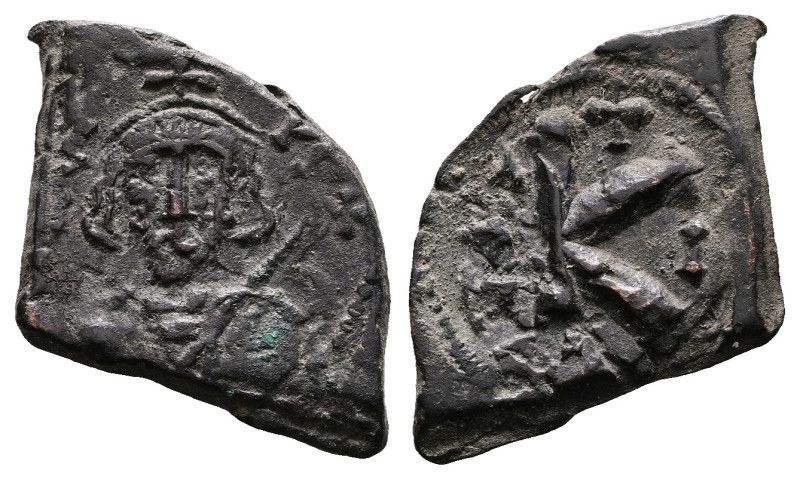 Tiberius III Apsimar. 698-705 AD. Æ Half Follis (19 mm, 4,40 g.). Constantinople...