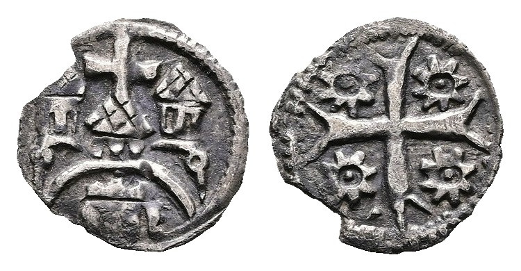 Andrew II, 1205-1235. Silver Obolus (10 mm, 0.20 g.). Cpk.: 44 H.: 259 ÉH: 185. ...