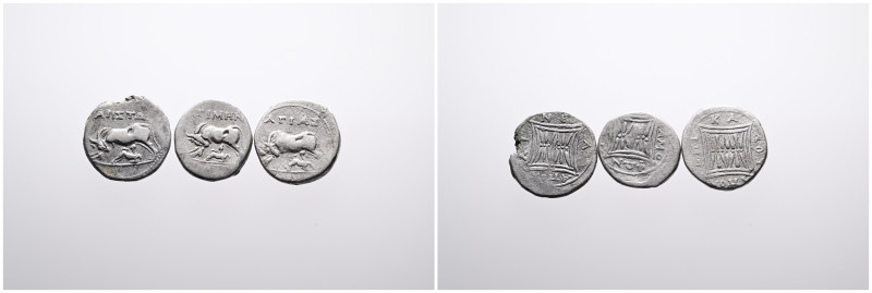 Greek. Selection of Three Coins of one of the Most Important llyrian cities- Apo...