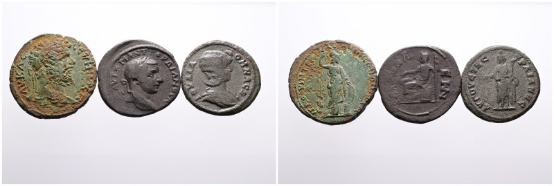 Roman Provincial. Selection of 3 Bronze Coins from Different Mints as: Nicopolis...