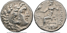 MACEDONIAN KINGDOM. Alexander III the Great (336-323 BC). AR drachm (17mm, 4.20 gm, 12h). NGC AU 3/5 - 3/5. Posthumous issue, Colophon, ca. 319-310 BC...