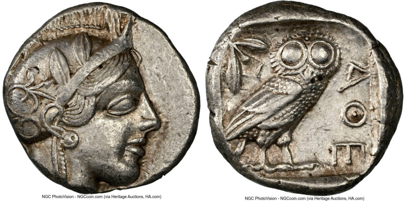 ATTICA. Athens. Ca. 440-404 BC. AR tetradrachm (24mm, 17.17 gm, 10h). NGC Choice...