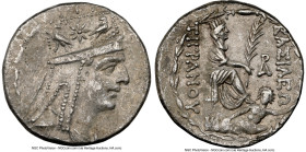 ARMENIAN KINGDOM. Tigranes II the Great (95-56 BC). AR tetradrachm (25mm, 15.60 gm, 11h). NGC AU 4/5 - 3/5. Tigranocerta, ca. 83-70 BC. Diademed and d...
