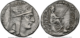ARMENIAN KINGDOM. Tigranes II the Great (95-56 BC). AR tetradrachm (26mm, 15.89 gm, 1h). NGC XF 3/5 - 2/5, light graffito. Tigranocerta, ca. 80-68 BC....